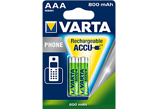 VARTA AKKU PROF ACCU PHONE POWER AAA 2ER BLI - Batterie rechargeable (Vert/Argent)