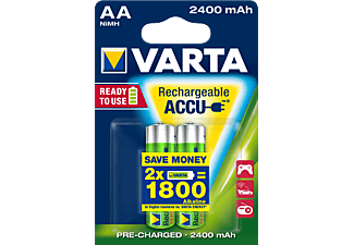 VARTA ACCU R2U AA 2400MAH BLI 2 - Aufladbare Batterie (Grün/Silber)