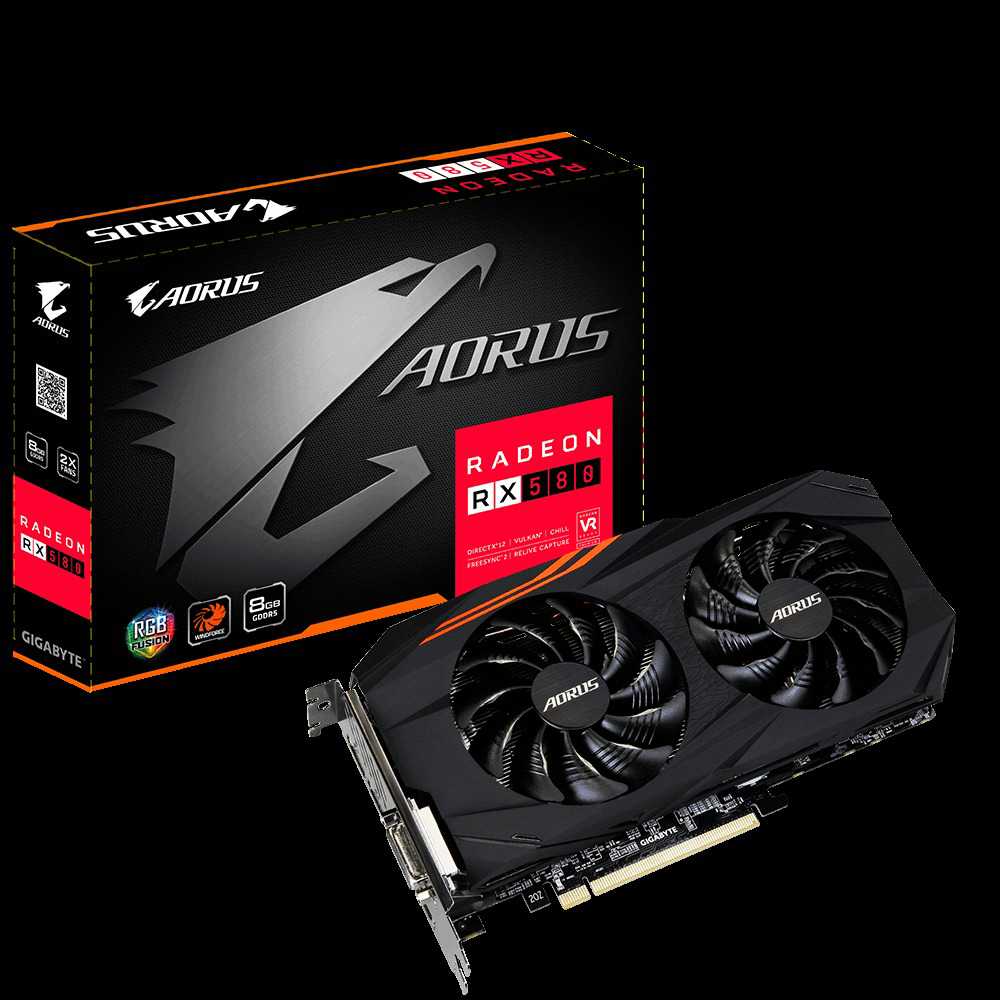GIGABYTE Radeon RX 580 Aorus 8GB (GV-RX580AORUS-8GD) (AMD, Grafikkarte)