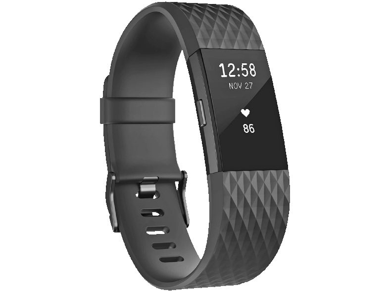 FITBIT Charge 2 Gunmetal  Small Siyah