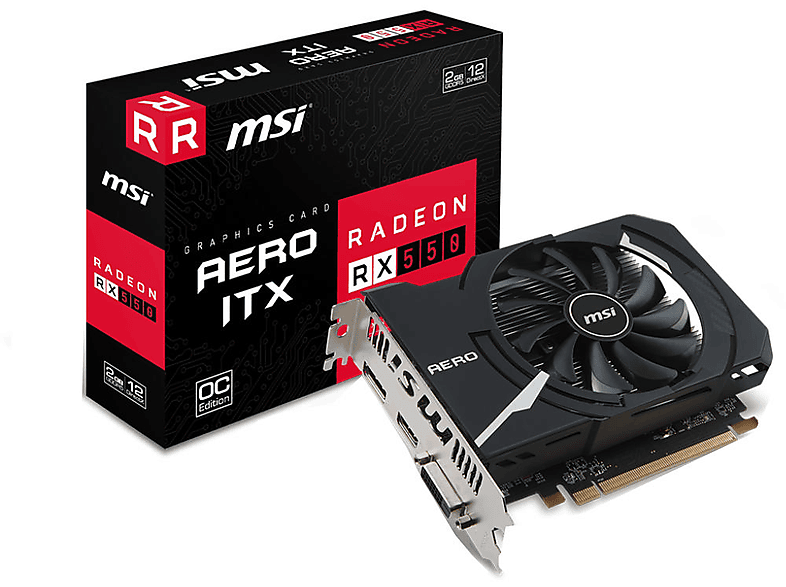 RADEON RX550（ほぼ新品） MSI Msı Vga Radeon Rx 550 Aero Itx 2G Oc Rx550 2Gb Gddr5 128B Dx12