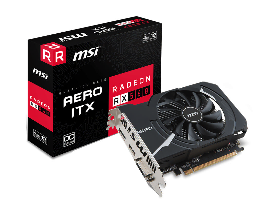 MSI VGA Radeon RX 560 Aero ITX 4G OC RX560 4GB GDDR5 Ekran Kartı