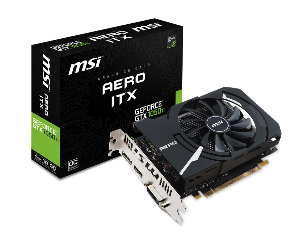 MSI VGA GeForce 1050 TI Aero Itx 4GB OCV1 GTX 1050TI