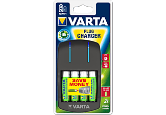 VARTA 57647101451 - Ladegerät + 4x AA Batterien (Schwarz)