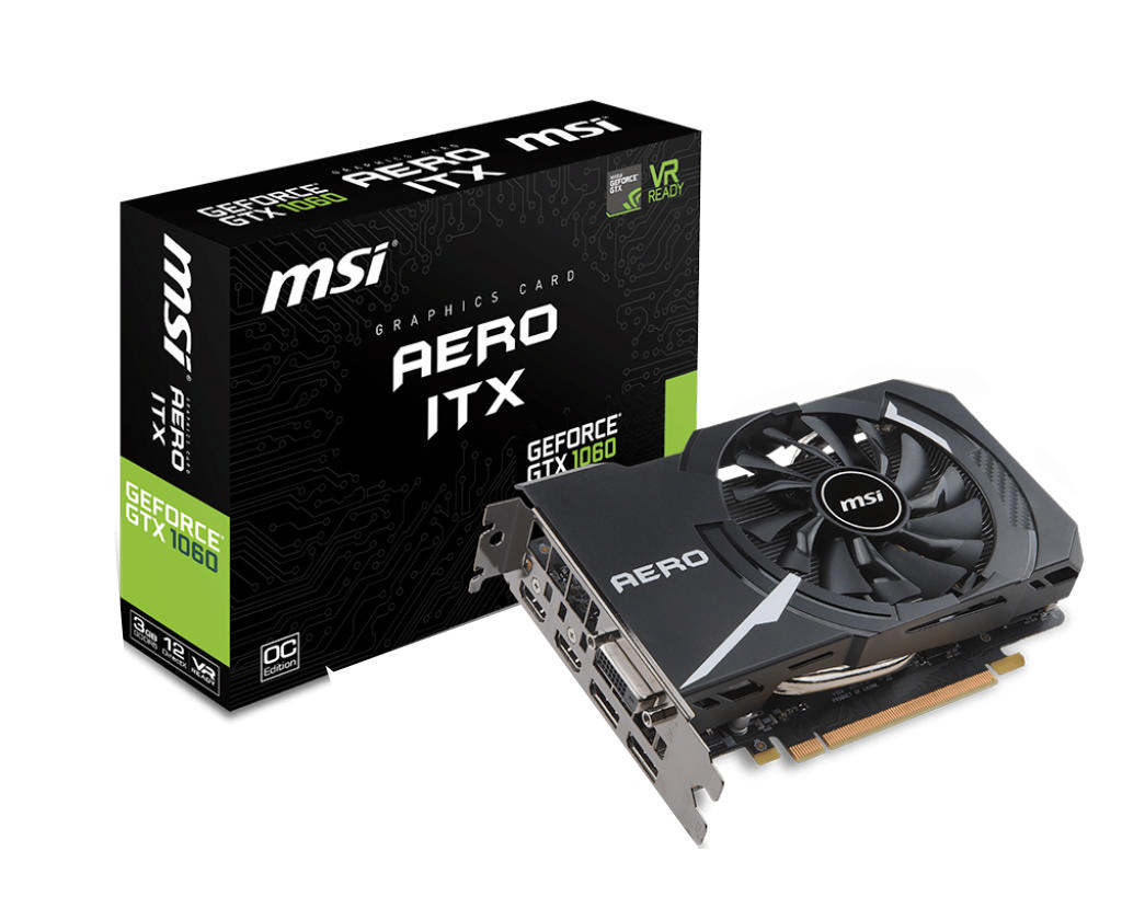 MSI VGA GeForce GTX 1060 Aero ITX 3G OC GTX1060 3GB GD Ekran Kartı