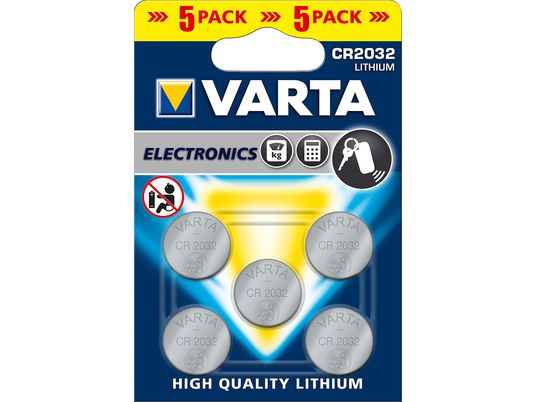 VARTA CR2032 5PCS - Batterie a bottone (Argento)