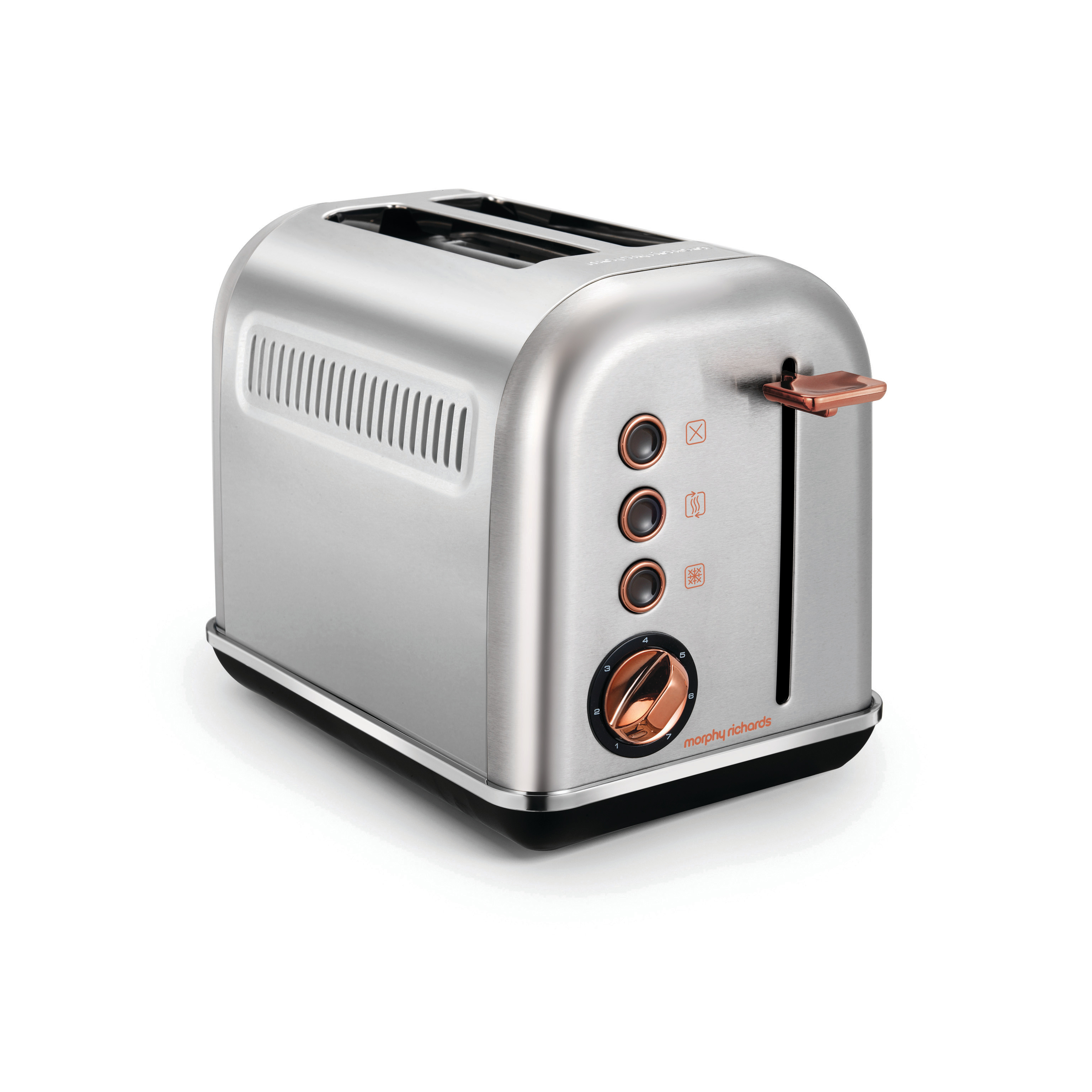MORPHY RICHARDS Accents Toaster Rosegold gebürstet/Silber (850 Watt, Schlitze: 2)