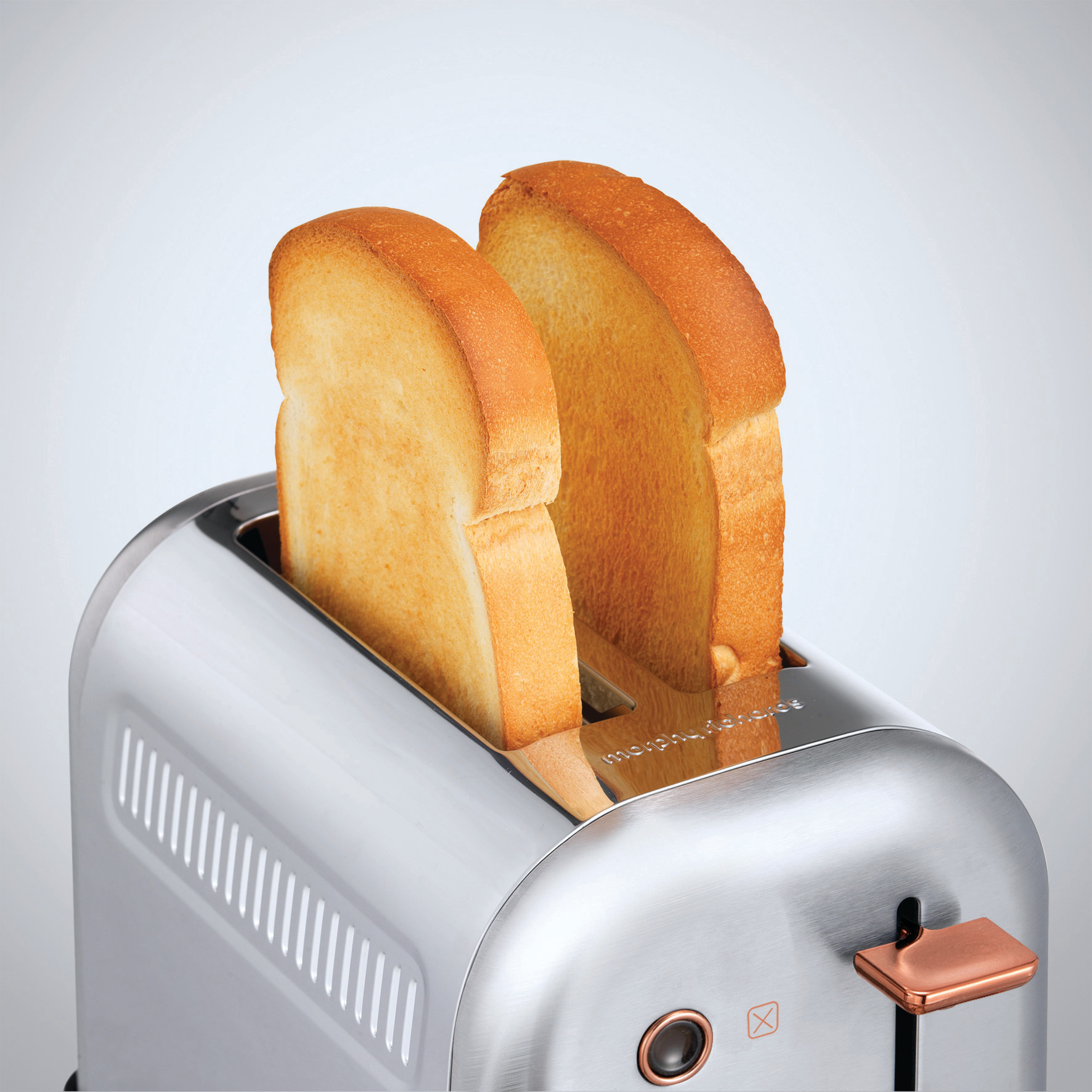 MORPHY RICHARDS Accents Toaster Rosegold gebürstet/Silber (850 Watt, Schlitze: 2)