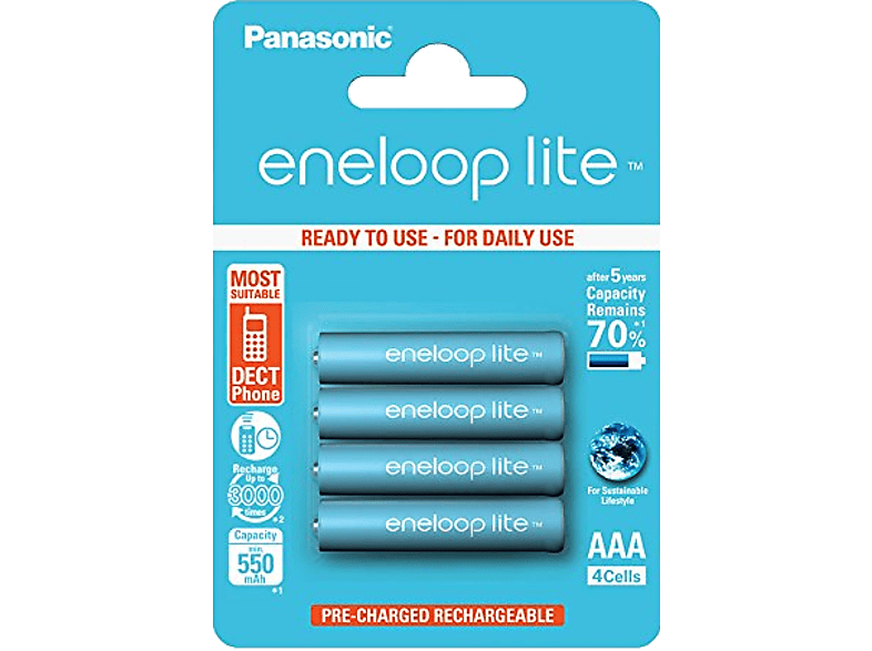 PANASONIC eneloop BK-4LCCE/4BE 4db 550mAh AAA akkumulátor