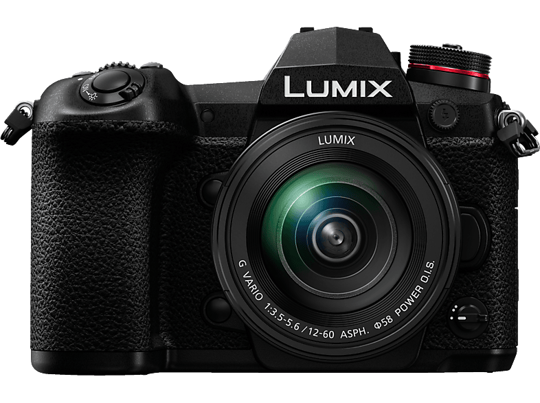 PANASONIC Lumix DC-G9MEG-K Systemkamera mit Display, WLAN Objektiv mm, cm 12-60 7,5