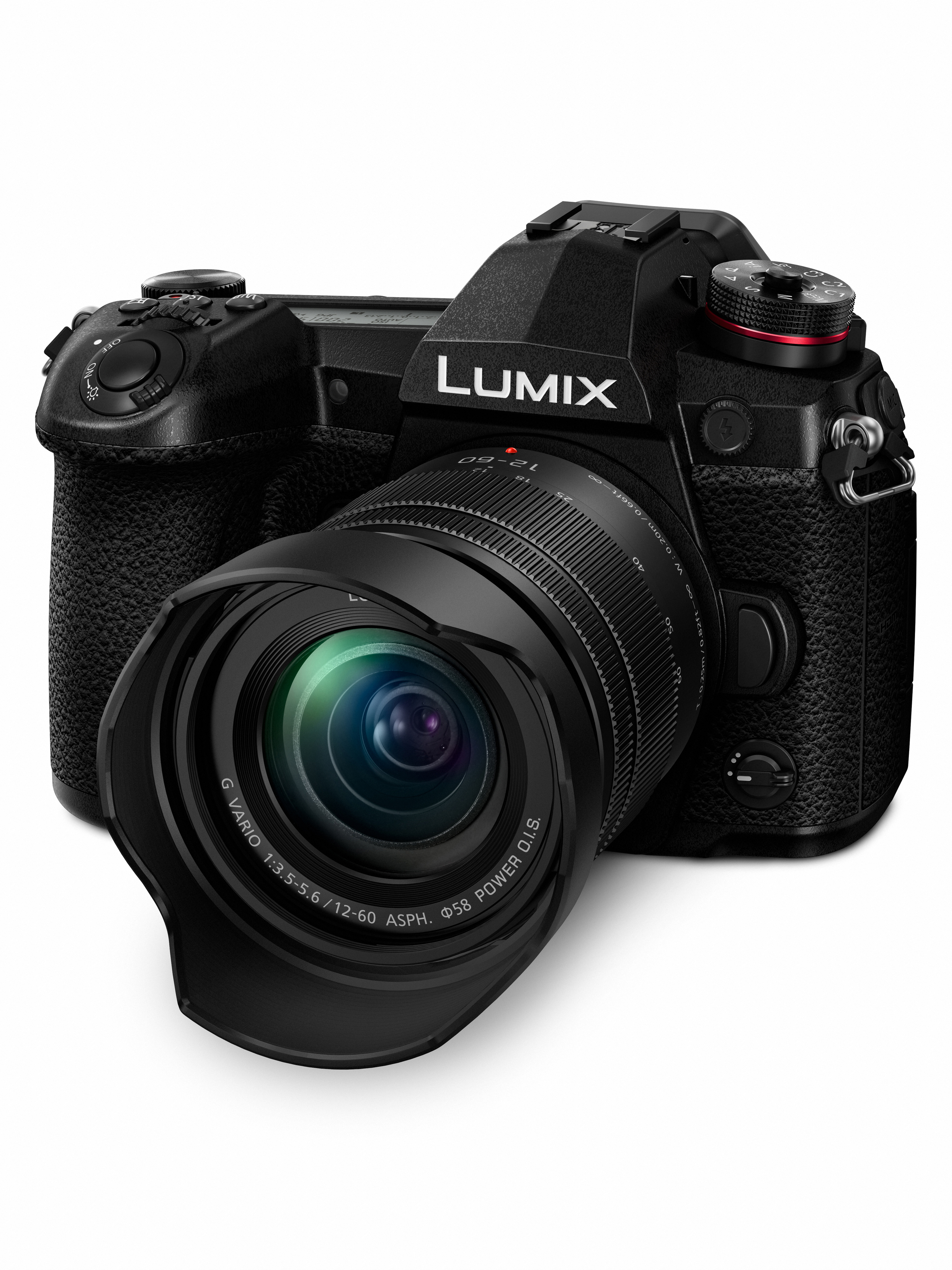 PANASONIC Lumix DC-G9MEG-K Systemkamera mit Display, WLAN Objektiv mm, cm 12-60 7,5