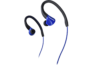 PIONEER SE-E3 - Écouteurs avec crochets auriculaires  (In-ear, Bleu)