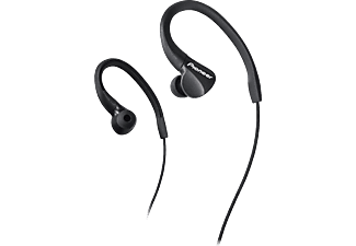 PIONEER SE-E3 - Écouteurs avec crochets auriculaires  (In-ear, Noir)