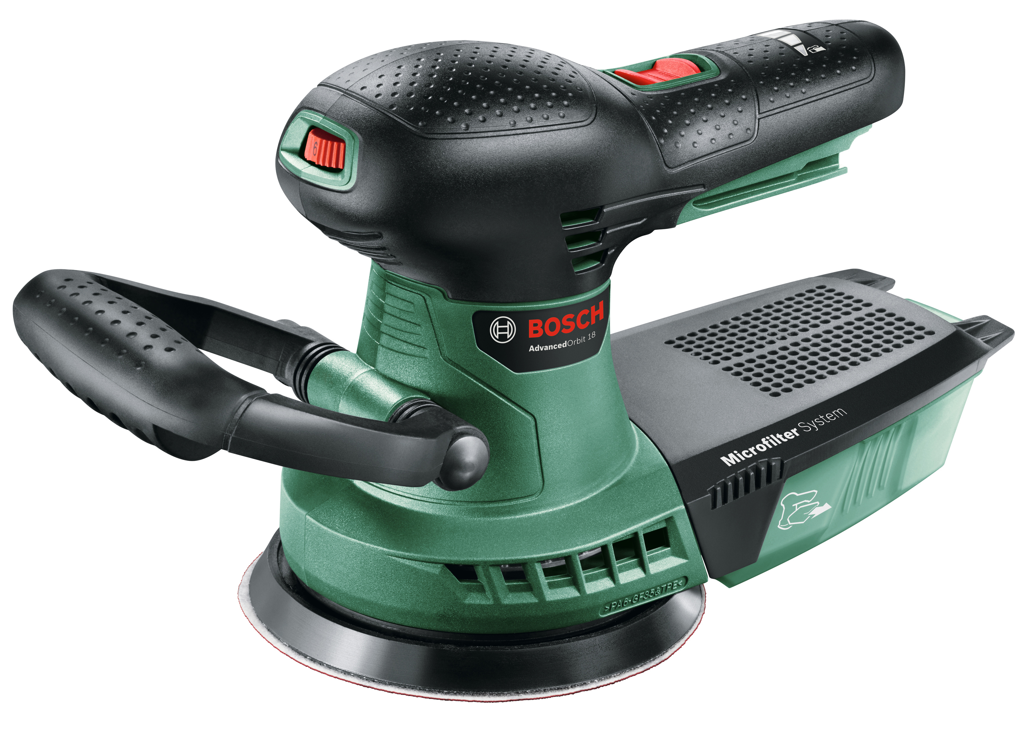 BOSCH 06033D2100 Advancedorbit 18 Akku-Exzenterschleifer, Grün/Schwarz