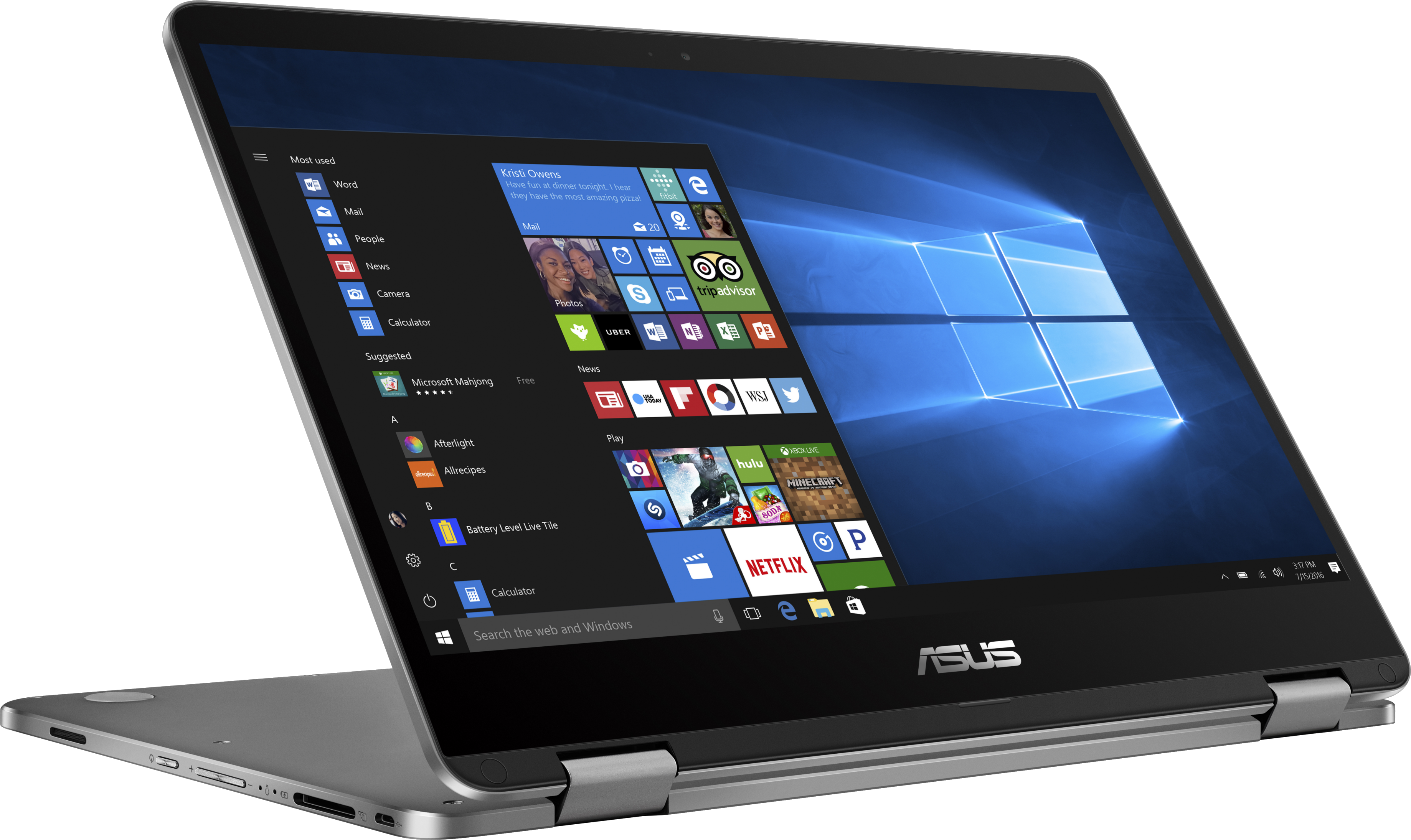 ASUS Convertible VivoBook Flip 14 TP401NA-EC004T (90NB0GW1-M00610) - (Ausstellungsstück) Convertible, 14 Zoll, Full-HD Touchscreen, Intel® Pentium® N4200 Prozessor
(2MB Cache, bis zu 2.5 GHz), 8 GB, 256 GB SSD