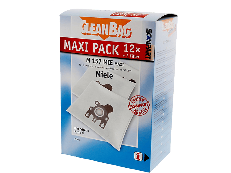 Cleanbag Sacs d'aspirateur Maxi Pack M157MIE