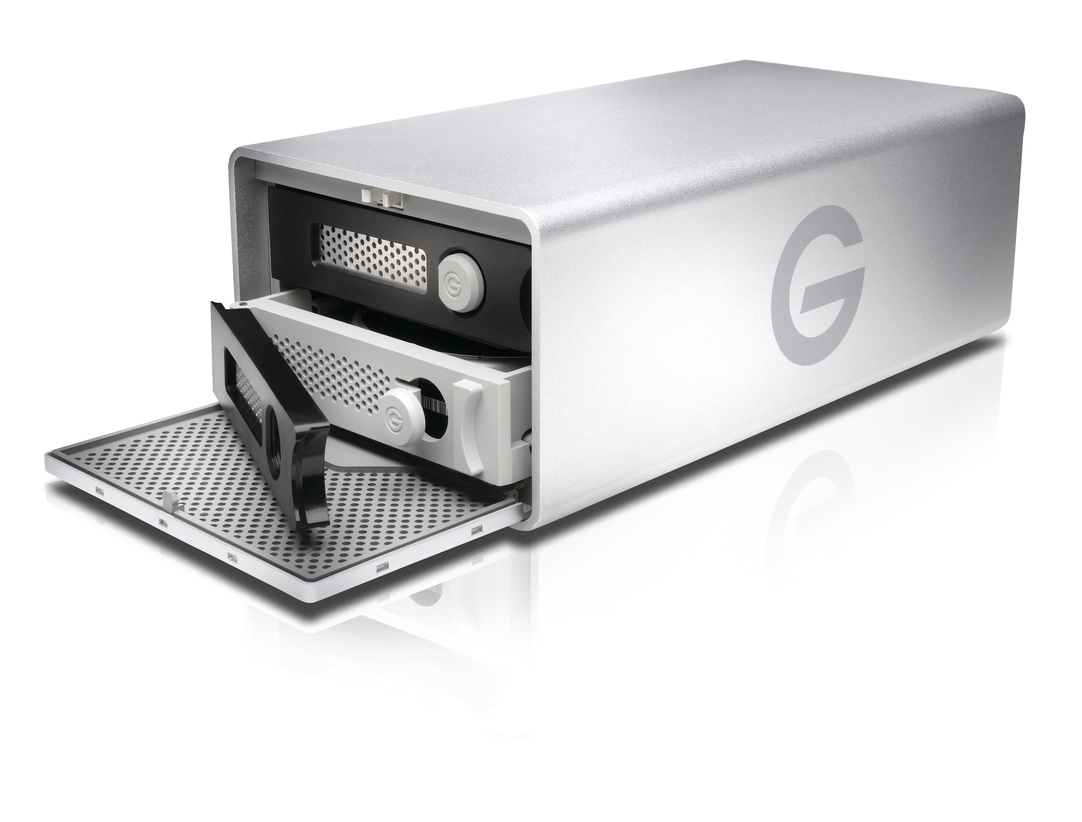 G-TECHNOLOGY G-RAID™ mit Thunderbolt™ 3 Festplattengehäuse 3,5 Zoll Anzahl Festplattenschächte: 2 Silber}