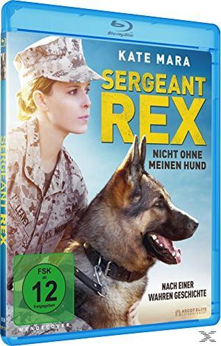 DVD-Cover: Kate Mara mit Hund auf blauem Cover. Text enthält 'Sergeant Rex' und deutschen Text.
