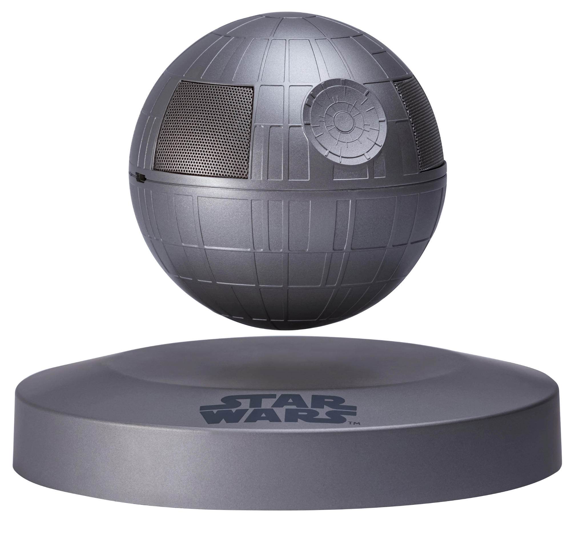 PLOX Star Wars Todesstern Schwebender Bluetooth Lautsprecher, Silber/Grau