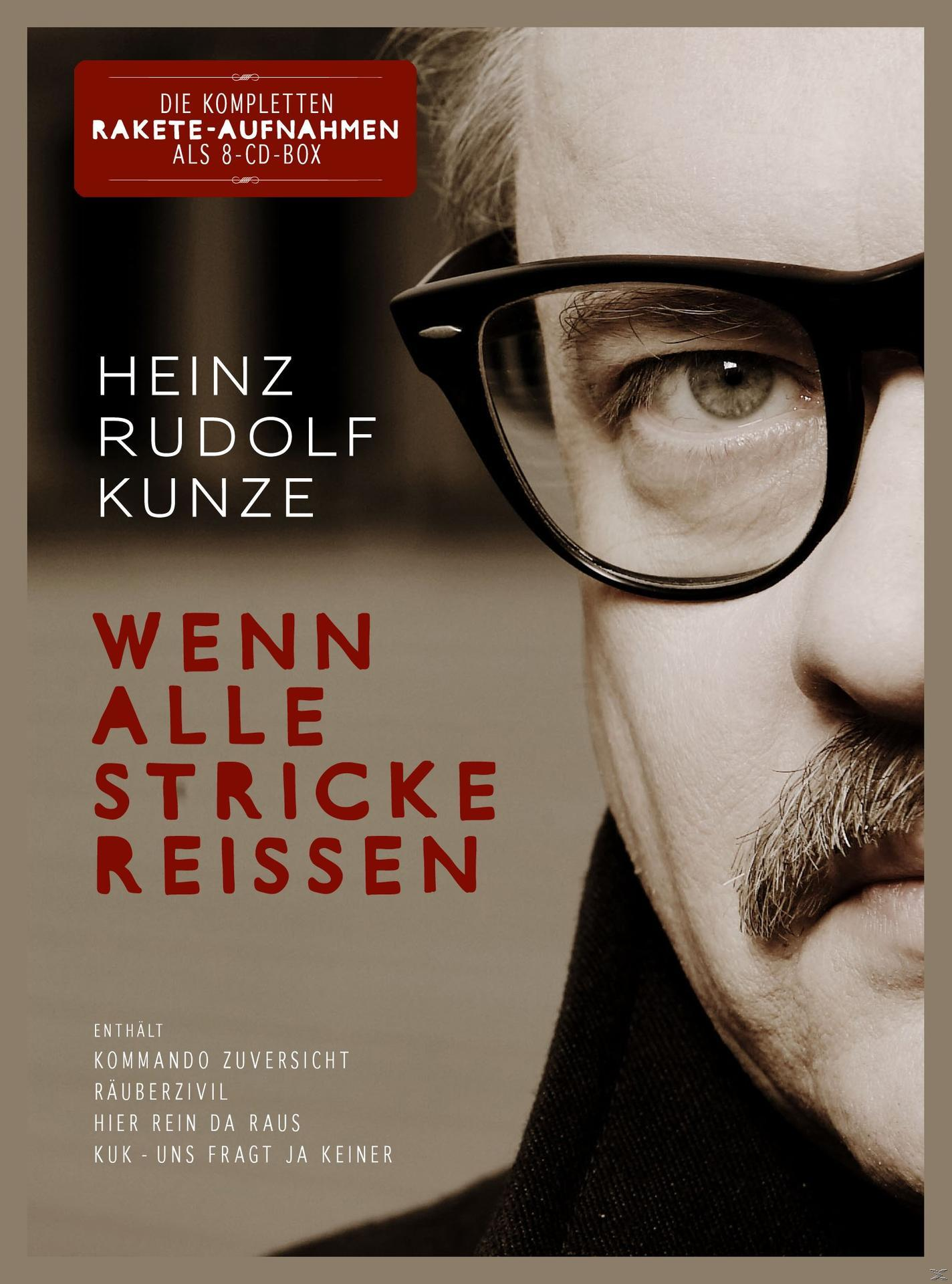 Nahaufnahme eines Mannes mit Brille. Text sagt 'Heinz Rudolf Kunze' und 'Wenn Alle Stricke Reissen'.