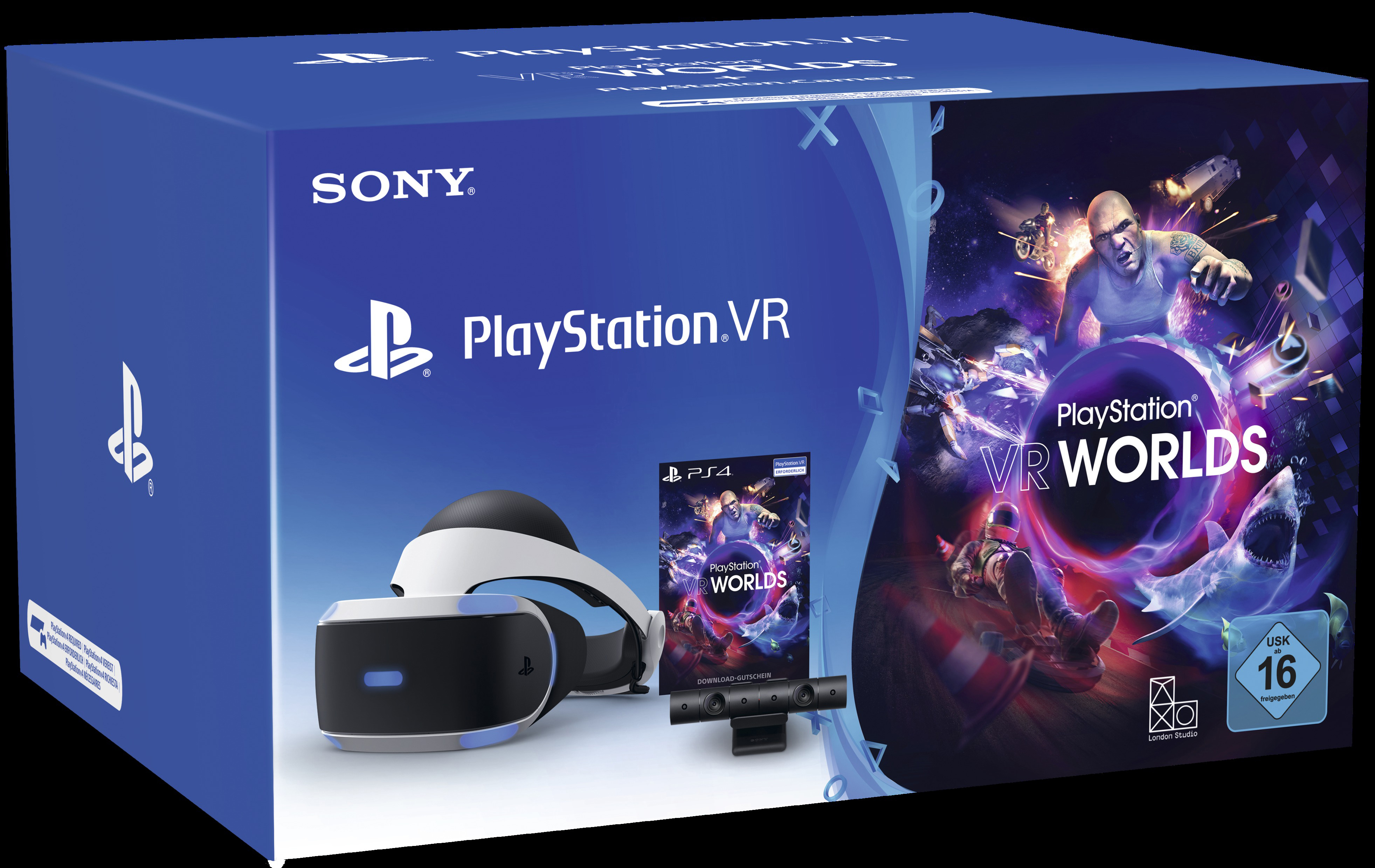SONY PlayStation VR + Camera + VR Worlds Voucher Virtual Reality Brille