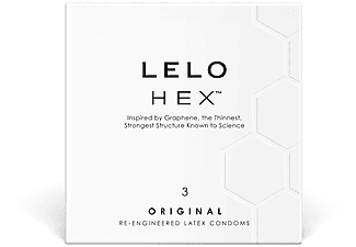 HEX LELO Luxus minőségű óvszerek egyedülálló hatszög alakú szerkezettel (3 csomag)
