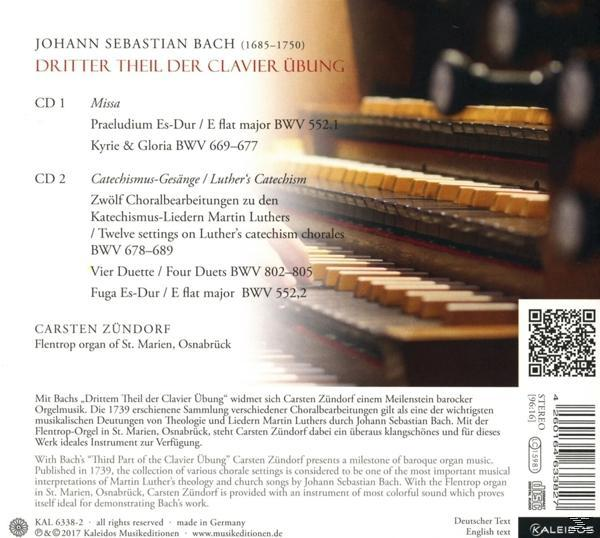 Carsten Zündorf - Dritter Theil der Clavier Übung  - (CD)