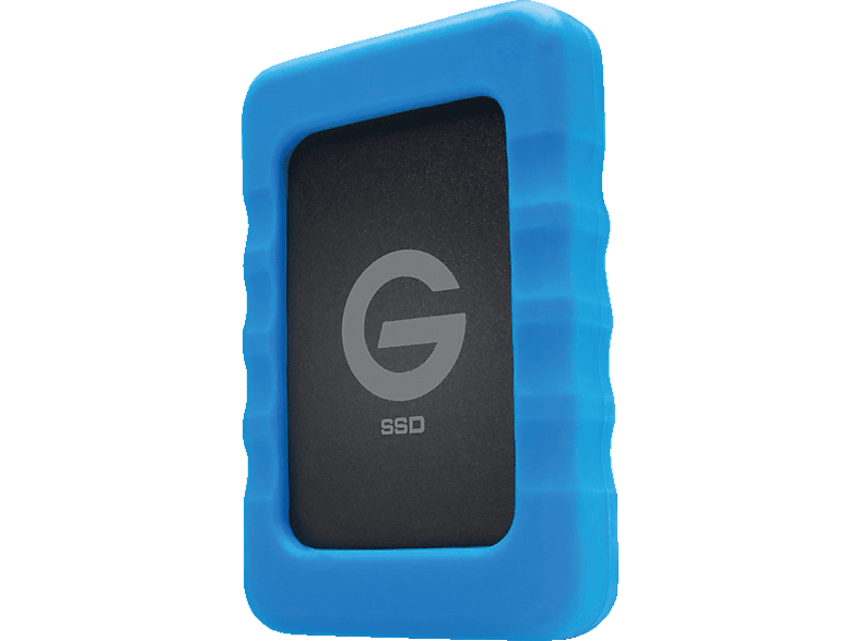 G-TECHNOLOGY G-DRIVE® ev RaW SSD Festplatte, 500 GB SSD, 2,5 Zoll, extern, Blau/Schwarz