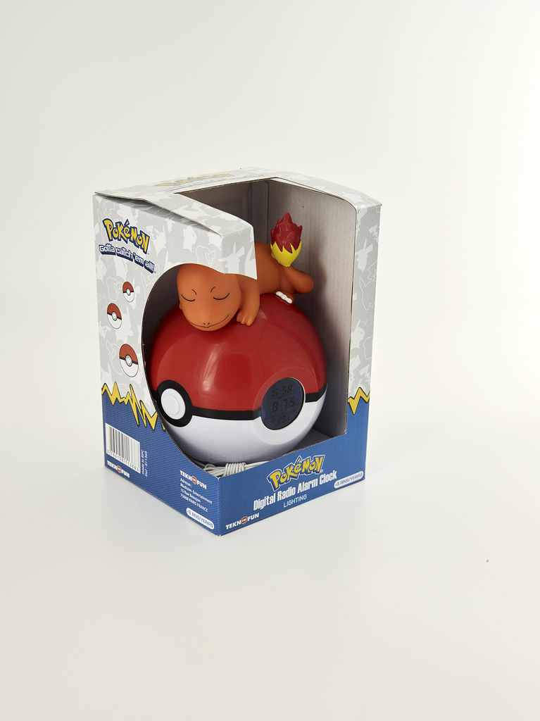 TEKNOFUN Glumanda Pokeball - Radiowecker (Mehrfarbig)