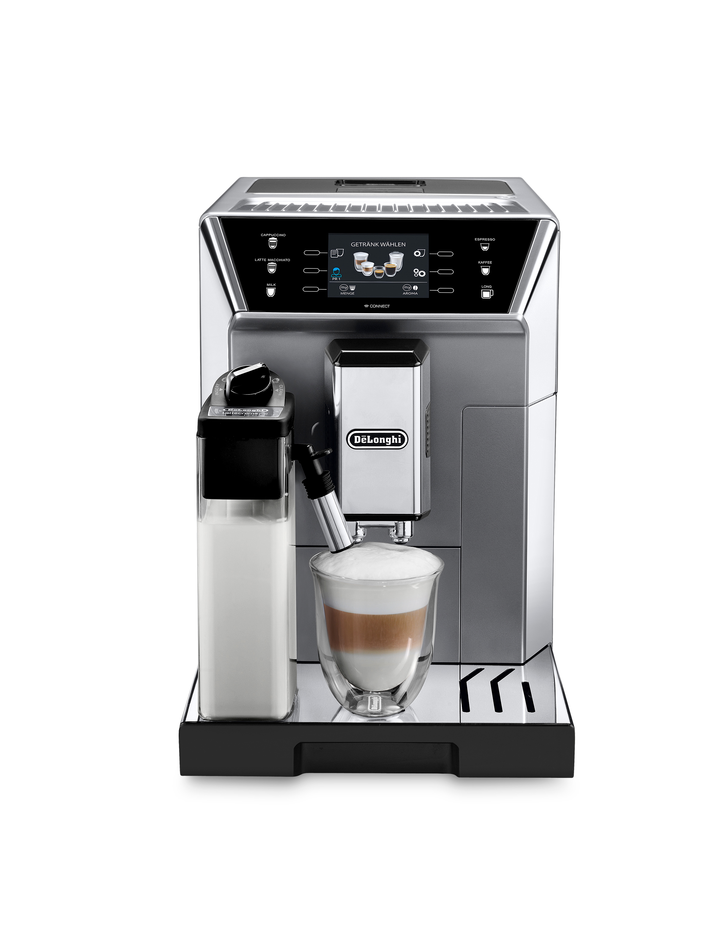 DELONGHI PrimaDonna Class ECAM556.55.MS Kaffeevollautomat Silber