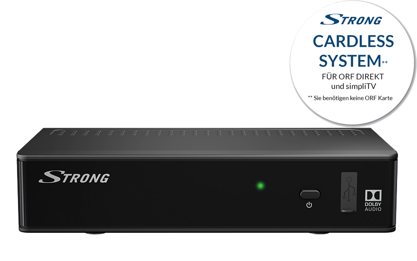 STRONG Satelliten Receiver SRT 7510 digital HD [Cardless: geeignet für ORF Digital Direkt, simpliTV]