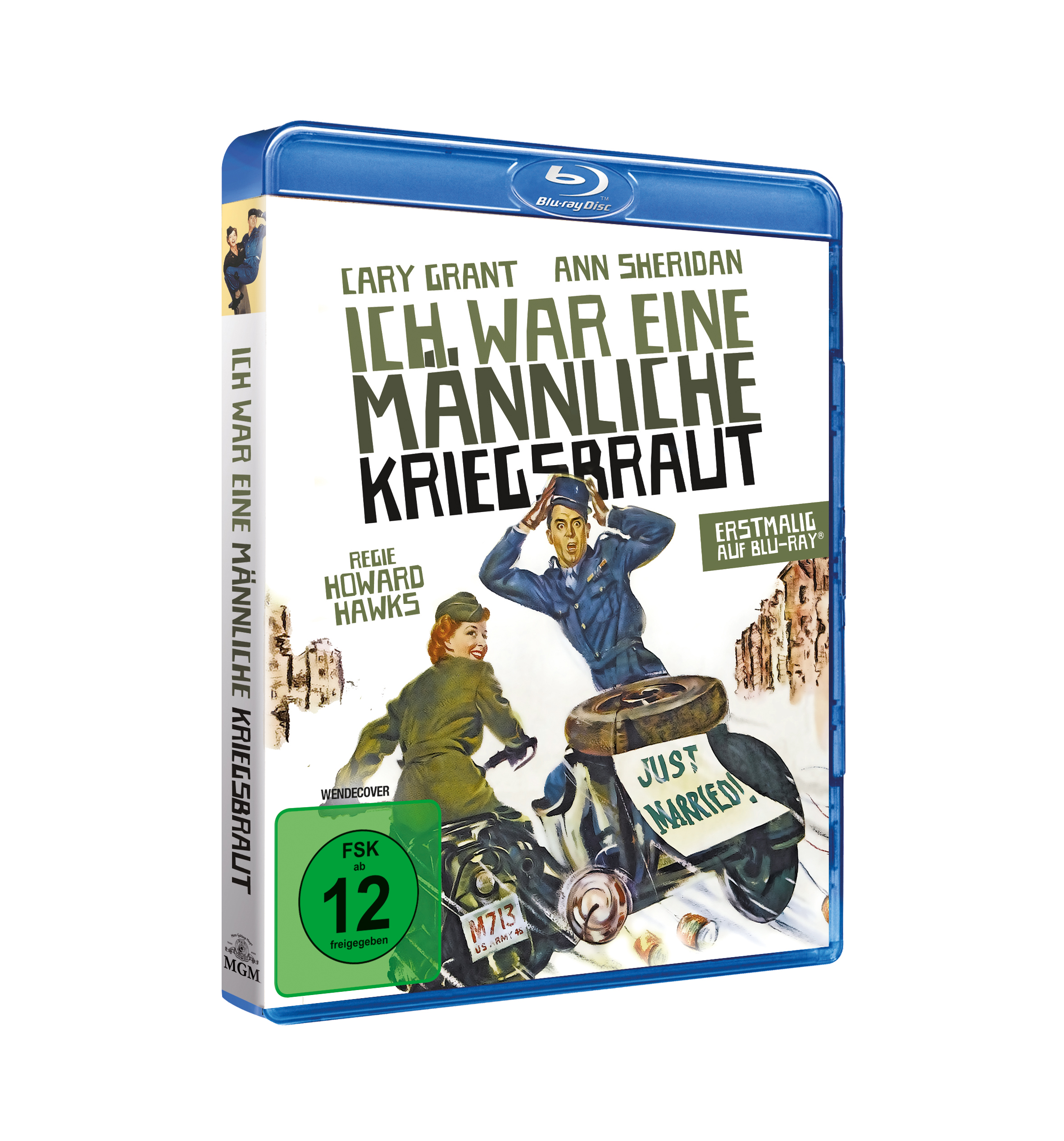 DVD-Hülle: Ich War Eine Mannliche Kriegsbraut. Mit Filmschauspielern und Titel.