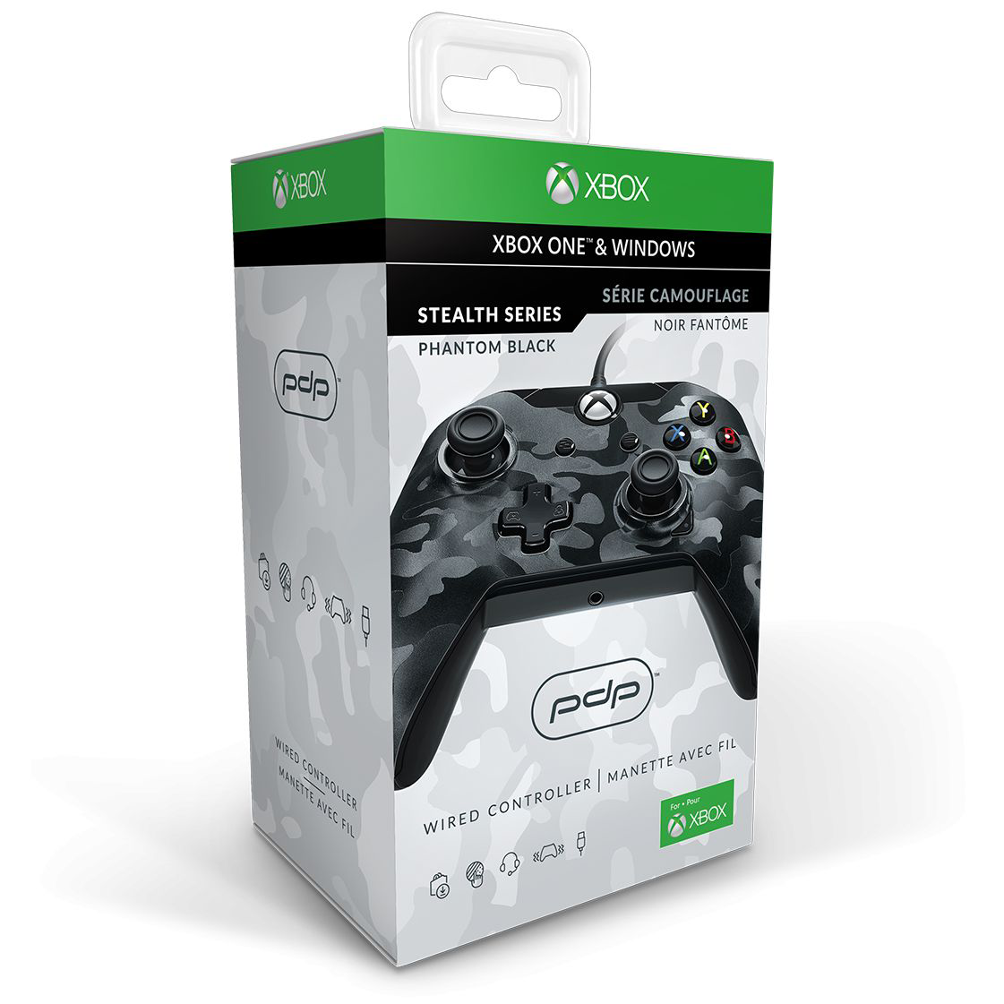 PDP Wired Controller Zwart-camo (Xbox One en pc)