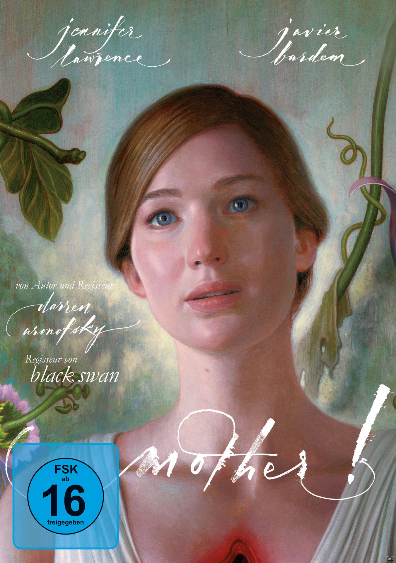 Filmposter für 'Mother!'. Jennifer Lawrence und Javier Bardem sind zu sehen. Der Poster ist auf Deutsch.