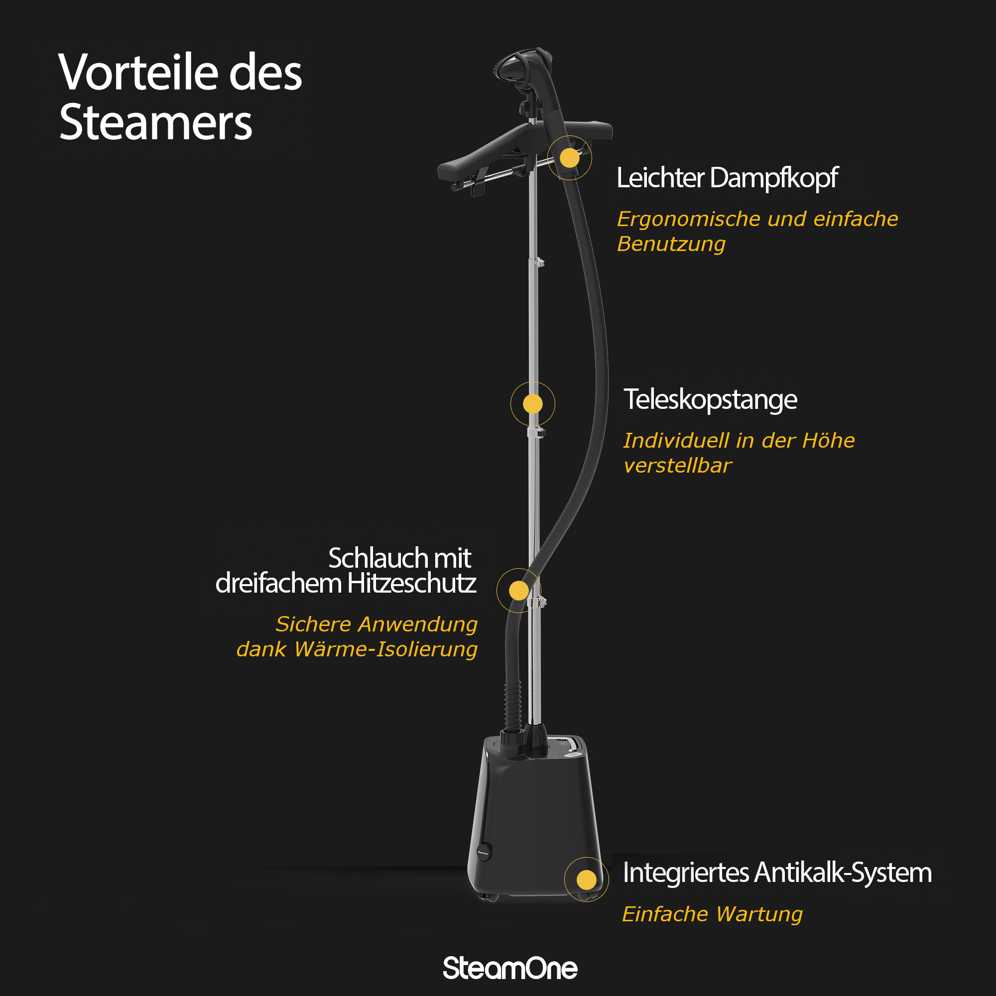 STEAMONE 17138 Dampfglätter 1800 Watt