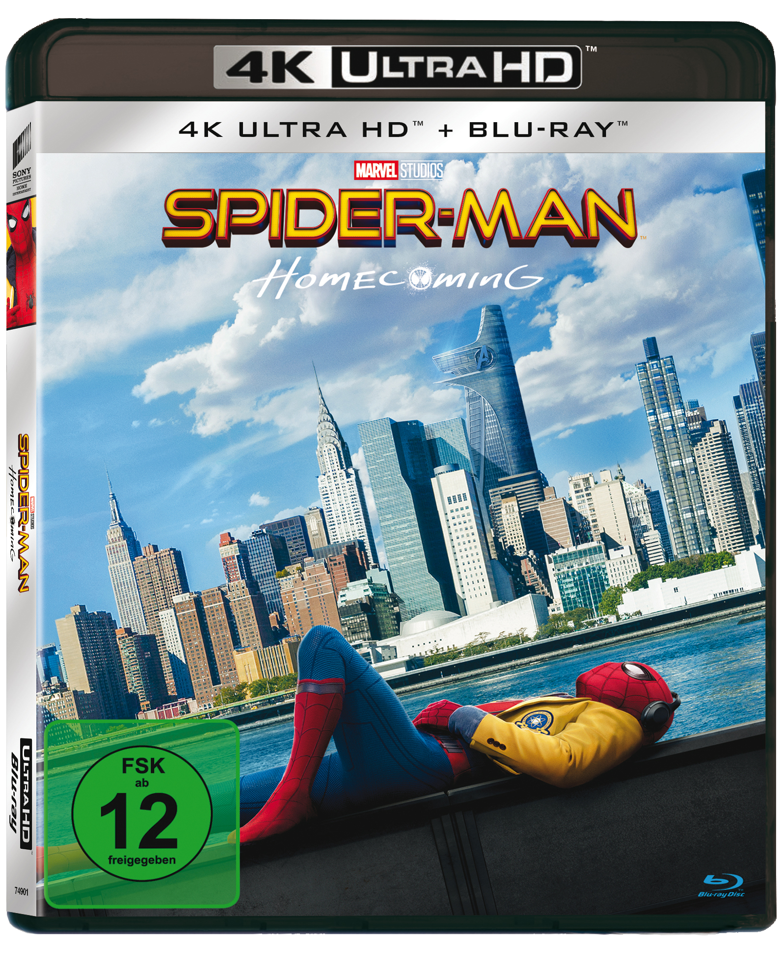 SONY UBP-X800 4K Ultra HD Blu-ray Player + 4K-Bluray „Spider-Man Homecoming" Schwarz