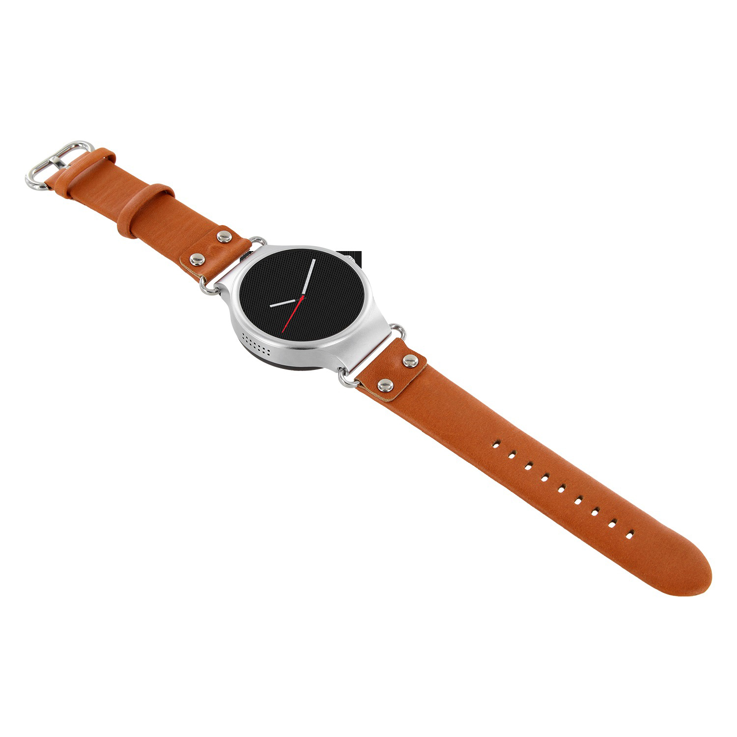 XLYNE XETA XW PRO Smartwatch Metall Leder, 200 x 22 mm, Silber/Braun 