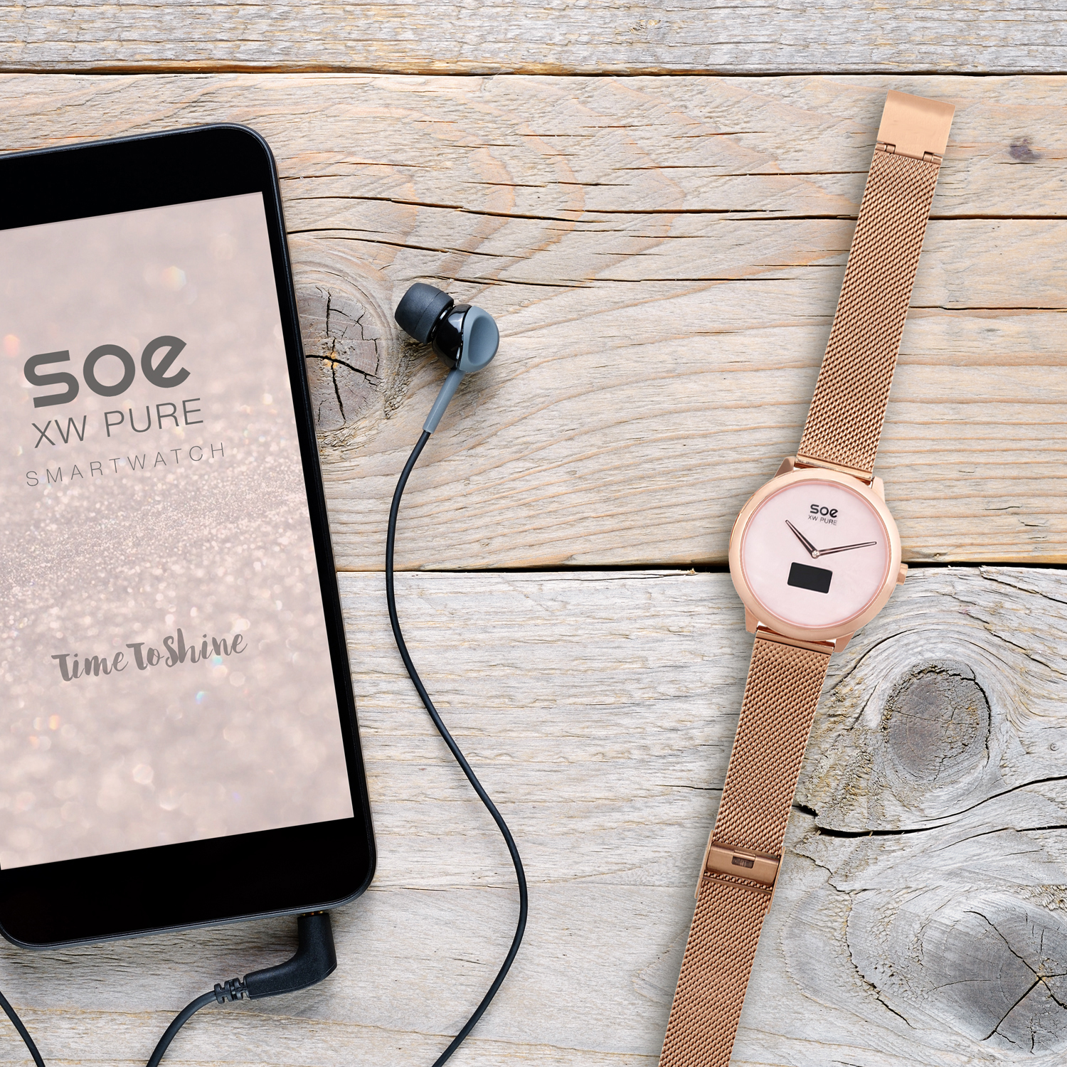 XLYNE SOE XW PURE Smartwatch Metall Metall, 190 x 18 mm, Roségold