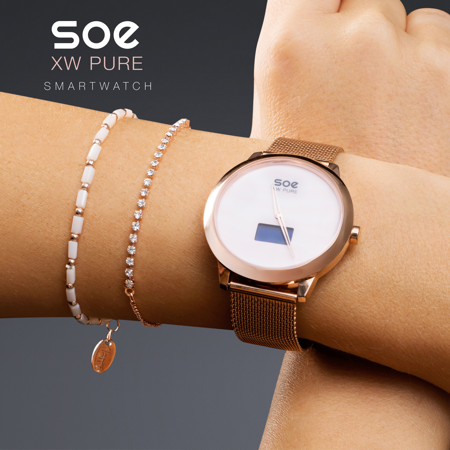 XLYNE SOE XW PURE Smartwatch Metall Metall, 190 x 18 mm, Roségold