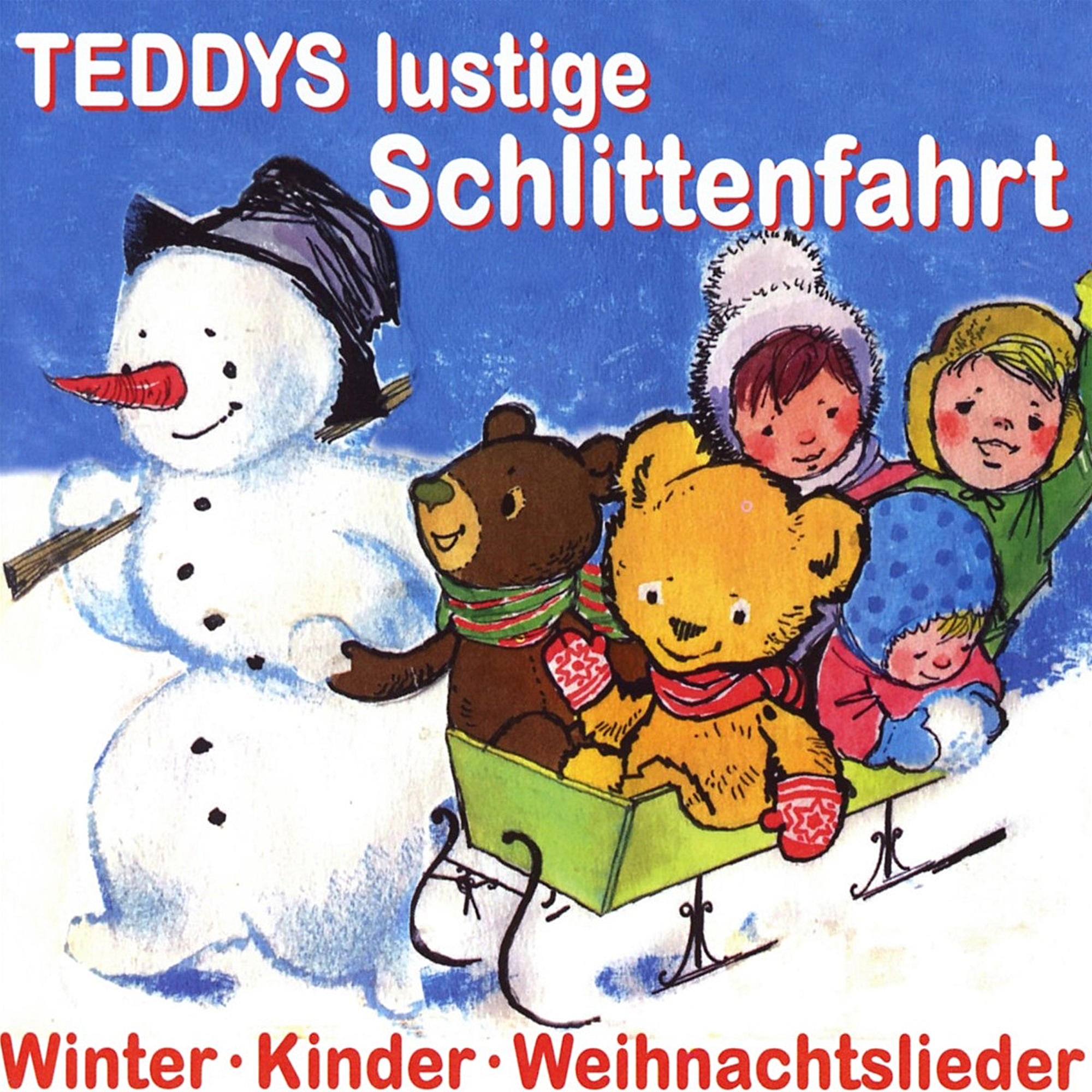 Winter,Kinder,Weihnachtslieder - Teddys lustige Schlittenfahrt  - (CD)