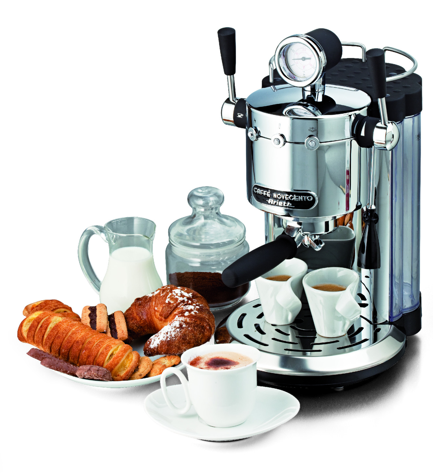 ARIETE Cafè Novecento Espressomaschine Silber