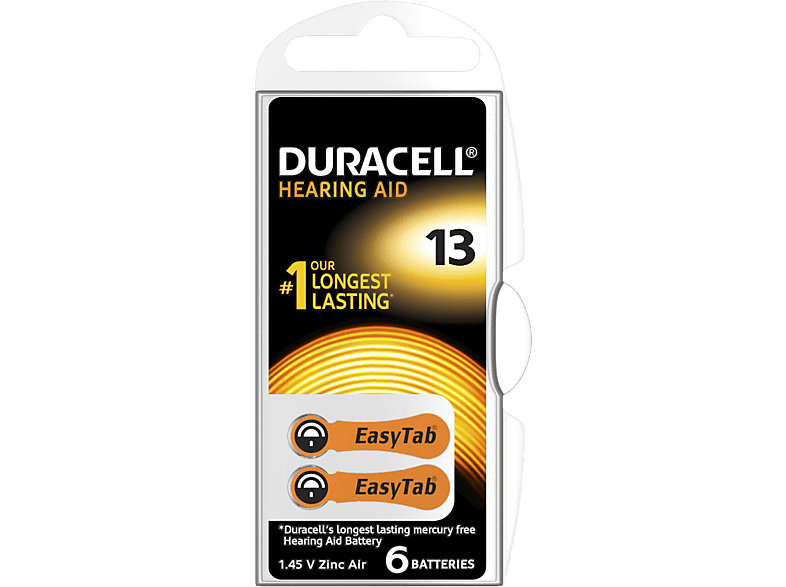 DURACELL Speciality Hearing Aid -batterijen maat 13