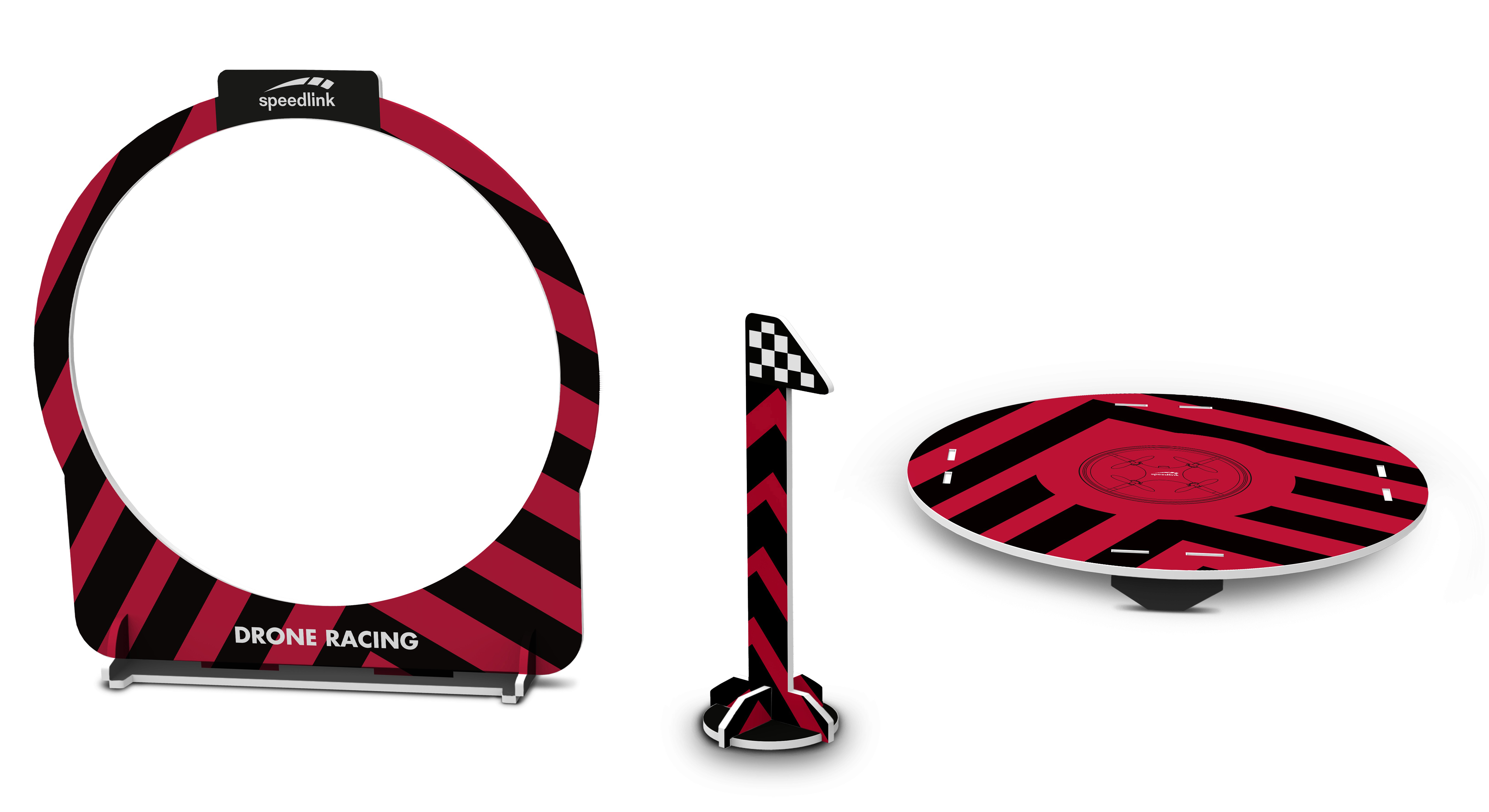 SPEEDLINK Racing Drones Set Black Drohne, Schwarz/Weiß
