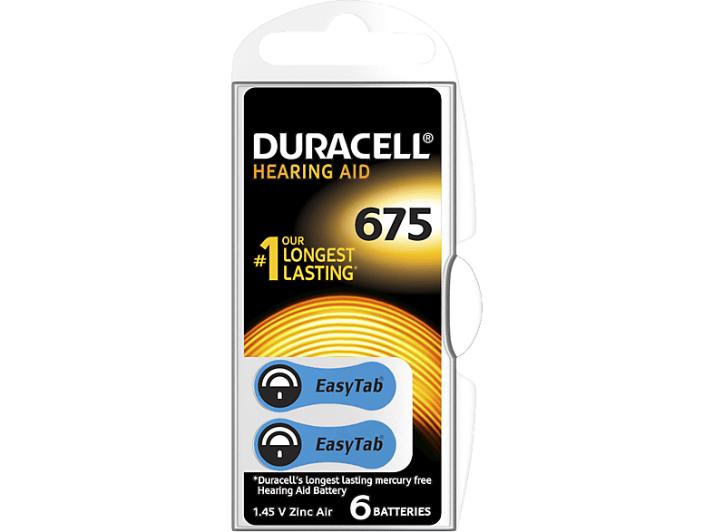 DURACELL Speciality Hearing Aid -batterijen maat 675
