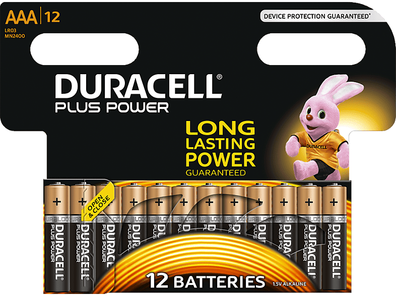 DURACELL Plus Power AAA-batterijen 12 pack