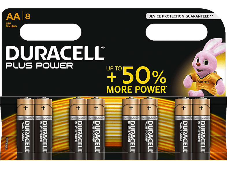 DURACELL Plus Power AA-batterijen 8 pack