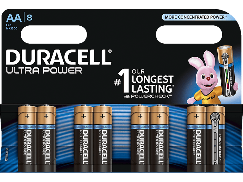 DURACELL Ultra Power AA-batterijen 8 pack