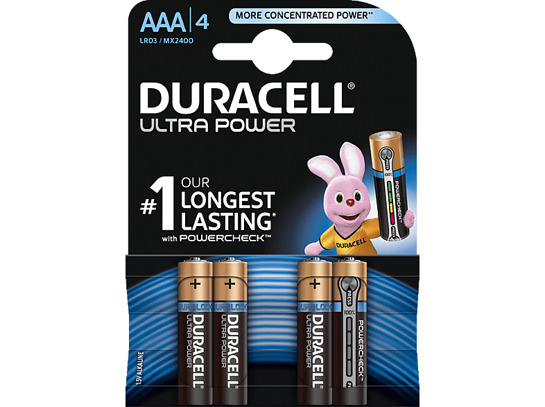 DURACELL Ultra Power AAA-batterijen 4 pack