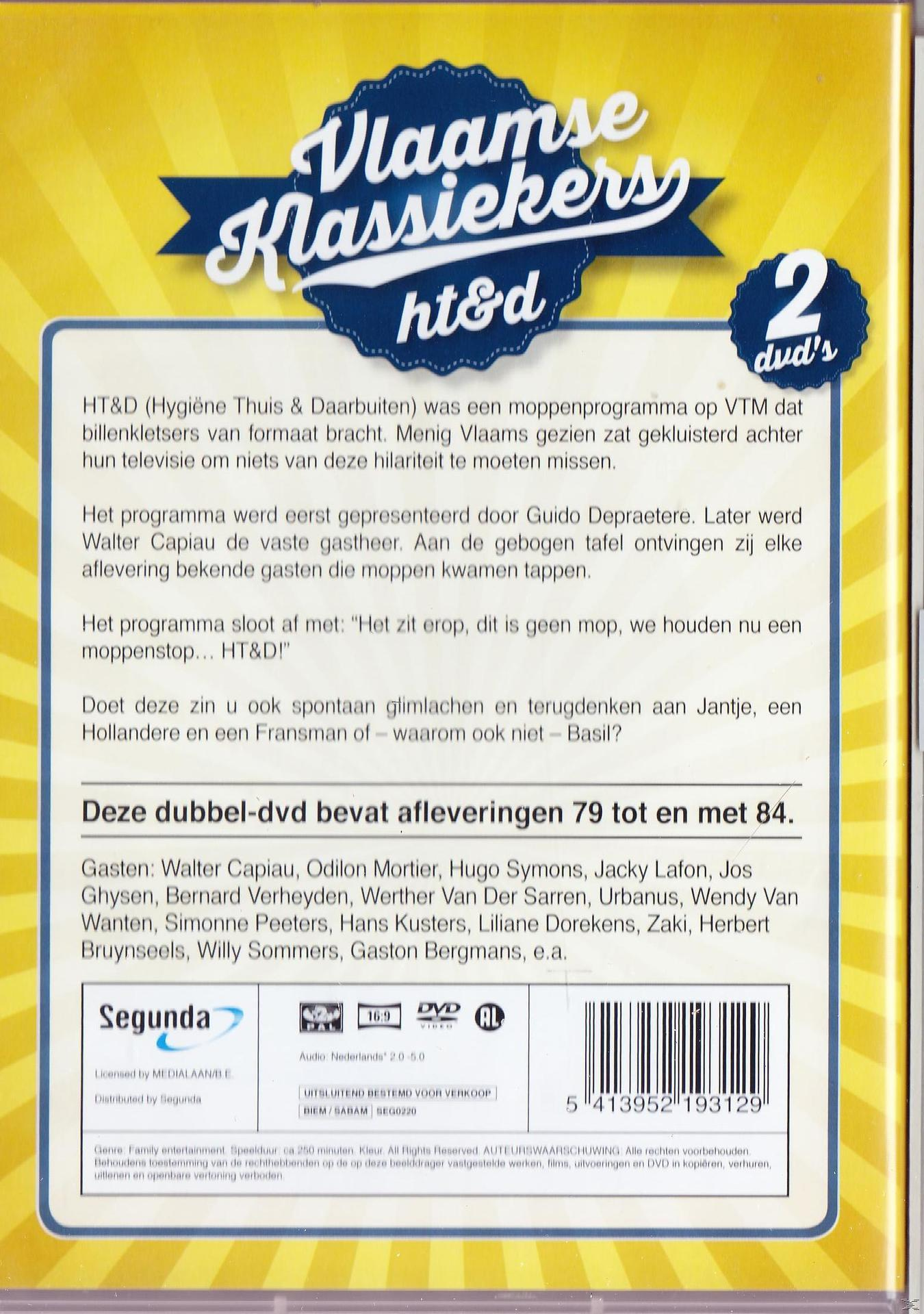 Boîtier de DVD avec texte et images. La couverture comprend du texte en néerlandais et des images. Le fond est jaune.