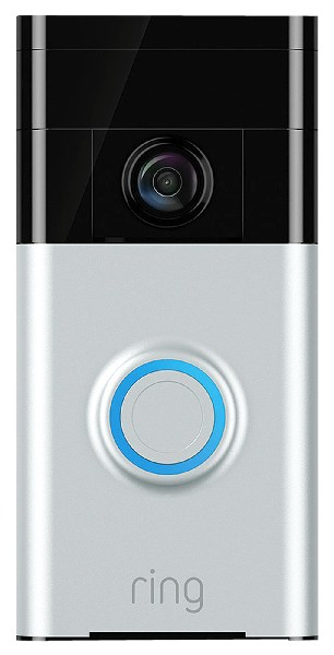 Videoportero - Ring Video Doorbell, Wifi, HD, Detención de movimiento, Plata
